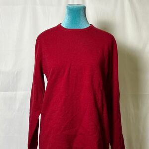 Navy Cutter Luxe Red 100% pure cashmere sweater small luxury women's
